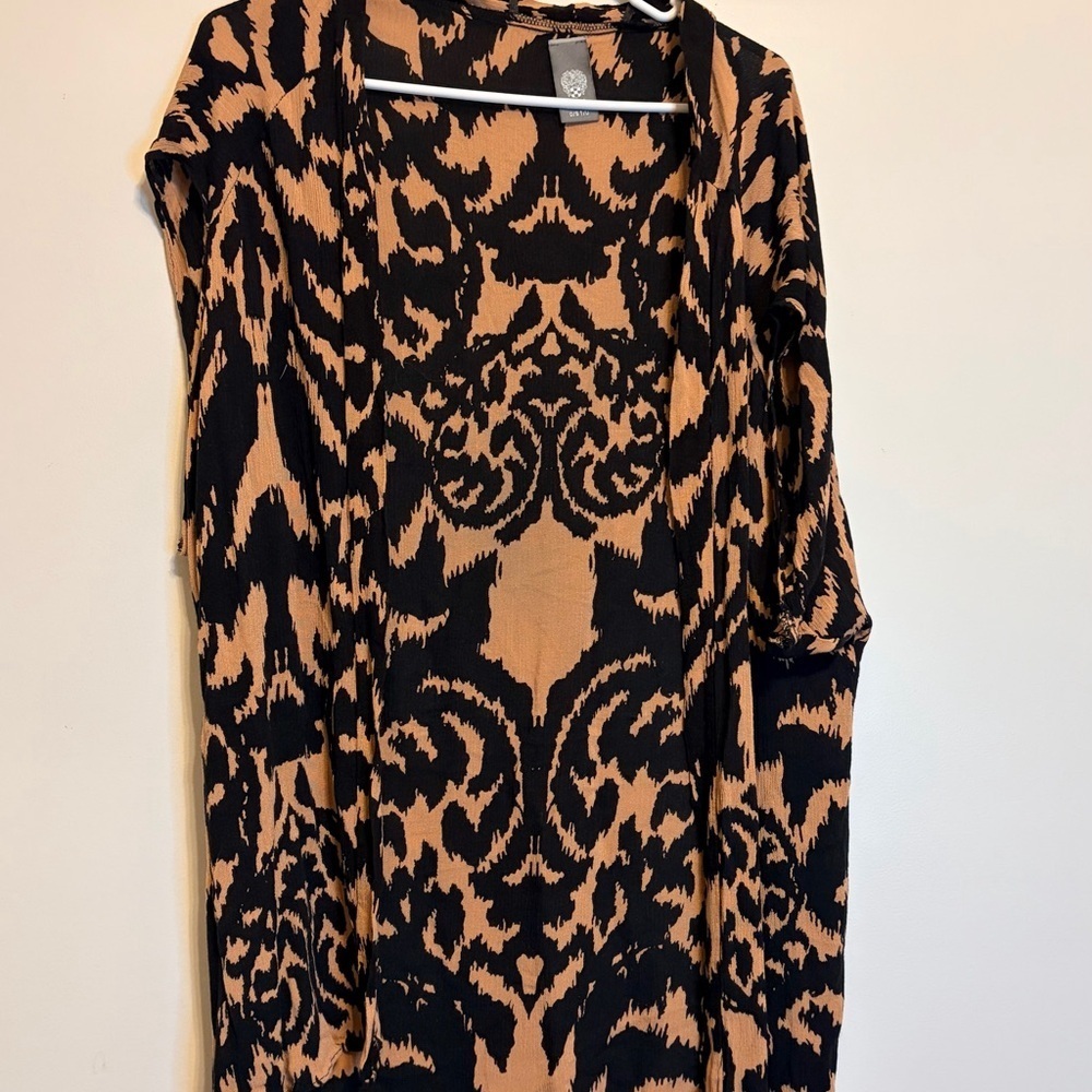 Vince Camuto Black and Tan Cardigan - Picture 1 of 7